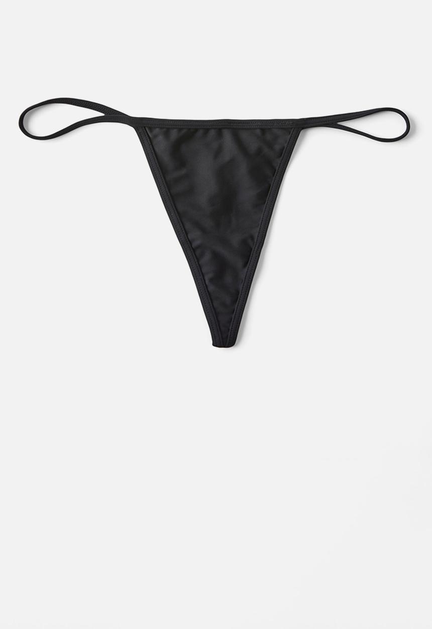 Cotton On - Tiny Invisible Tanga G String 3 Pack - Black/Frappe/Maple Sugar