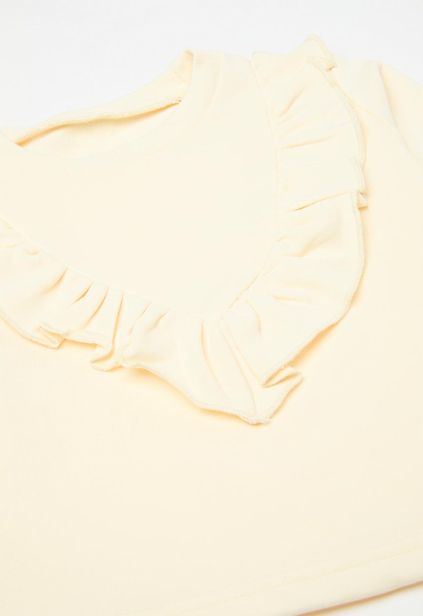 Pop Candy - Ruffle top & bottom set - light yellow