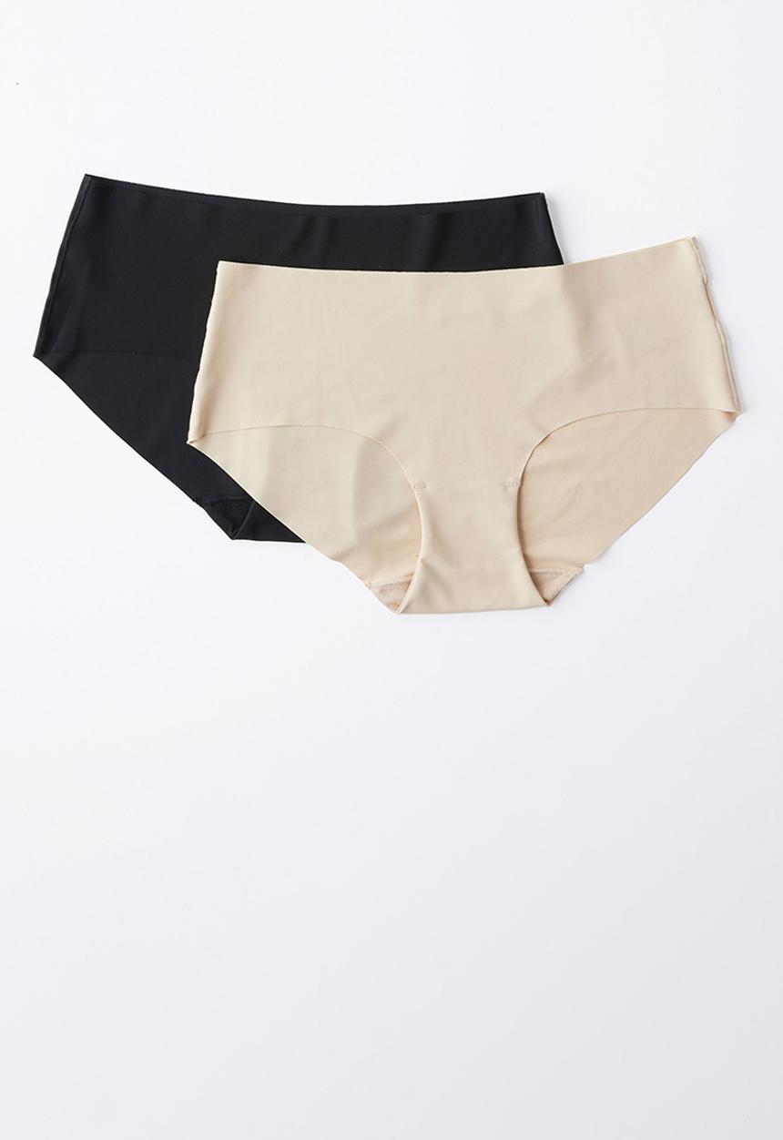 Cotton On - The Invisible Boyleg Brief 2Pack - Black/Frappe
