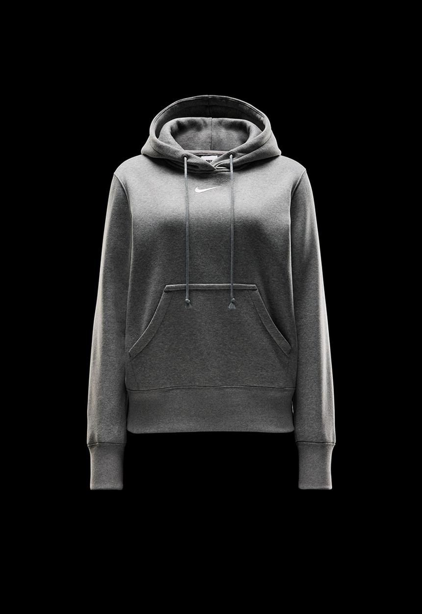 Nike - Nike Phoenix Fleece Hoodie - Dk Grey Heather/Sail