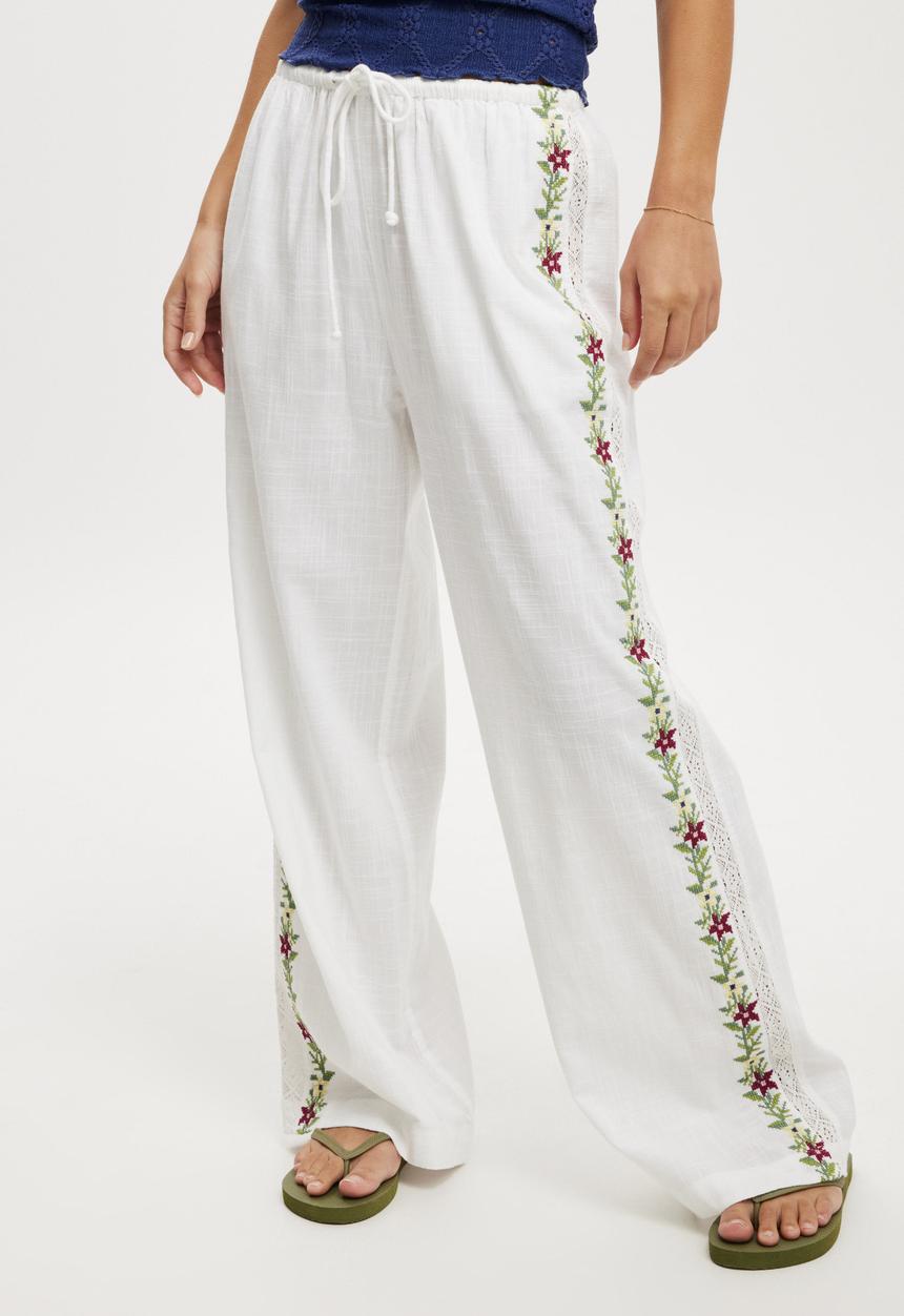 Cotton On - Craft Core Pant - Cross Stitch Embriodery