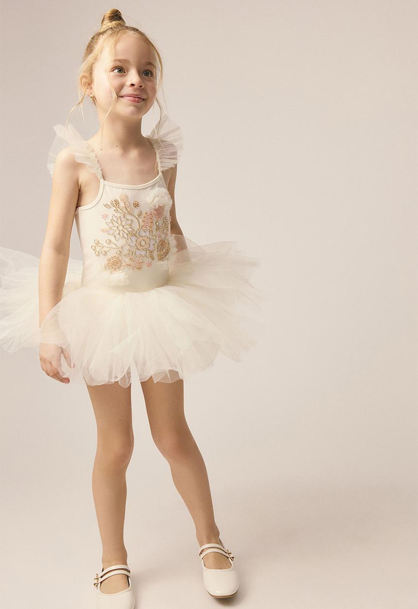 Cotton On - Leia dress up tutu - dark vanilla/flower sparkle