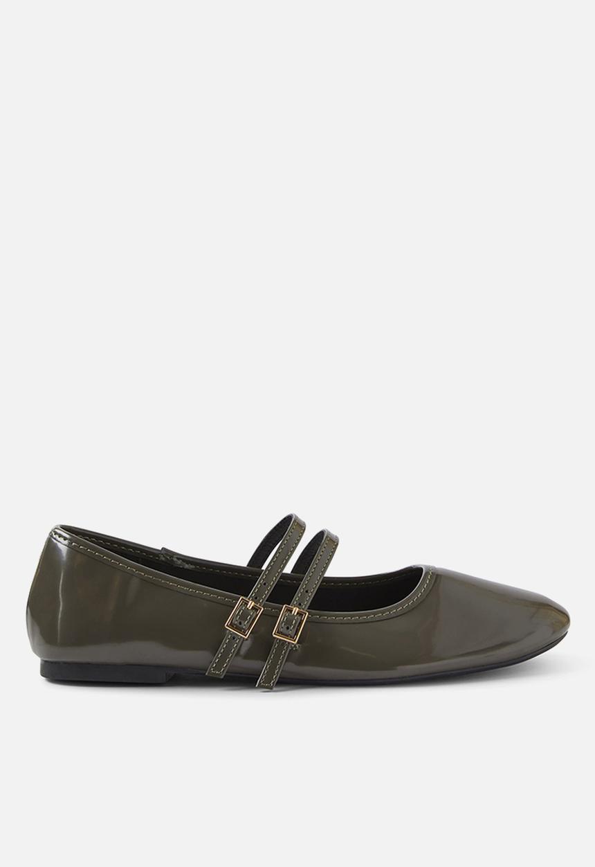 Cotton On - Romy double buckle ballet - olive box