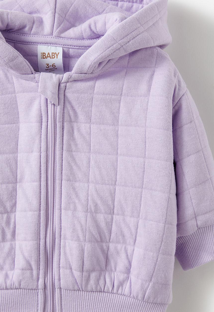 Cotton On - Quilted hooded zip through - vintage lilac