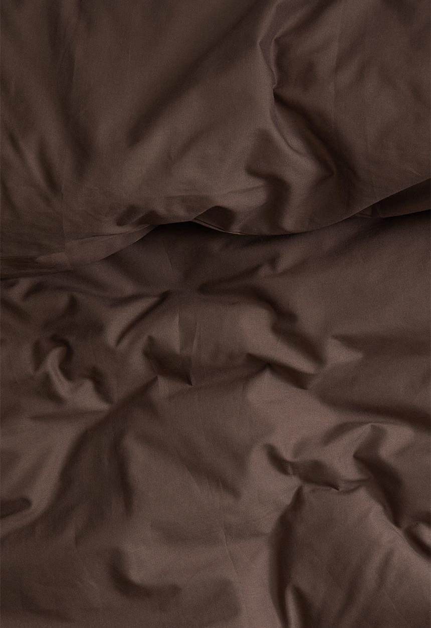 H&M - Cotton double/king duvet cover set - dark brown