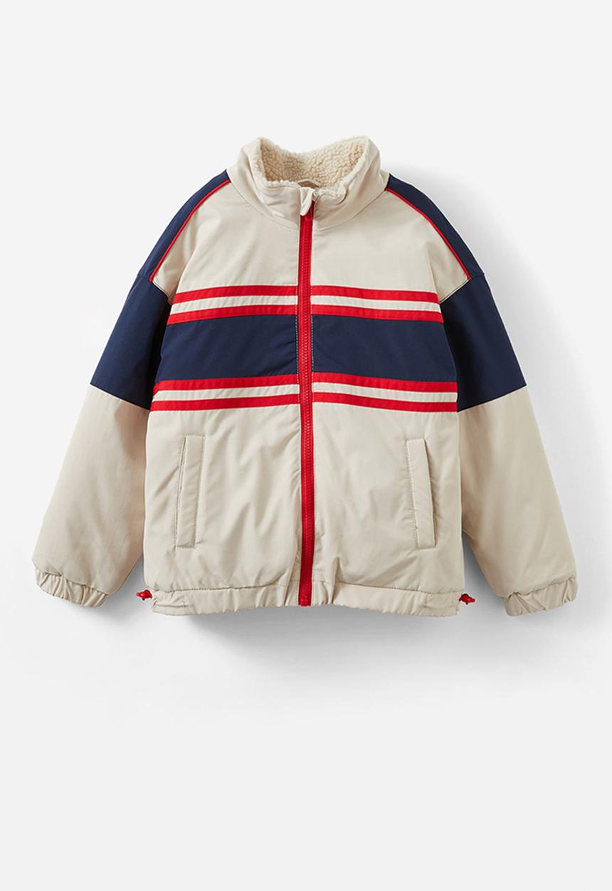 Cotton On - Theodore zip thru jacket - rainy day/squid ink splice