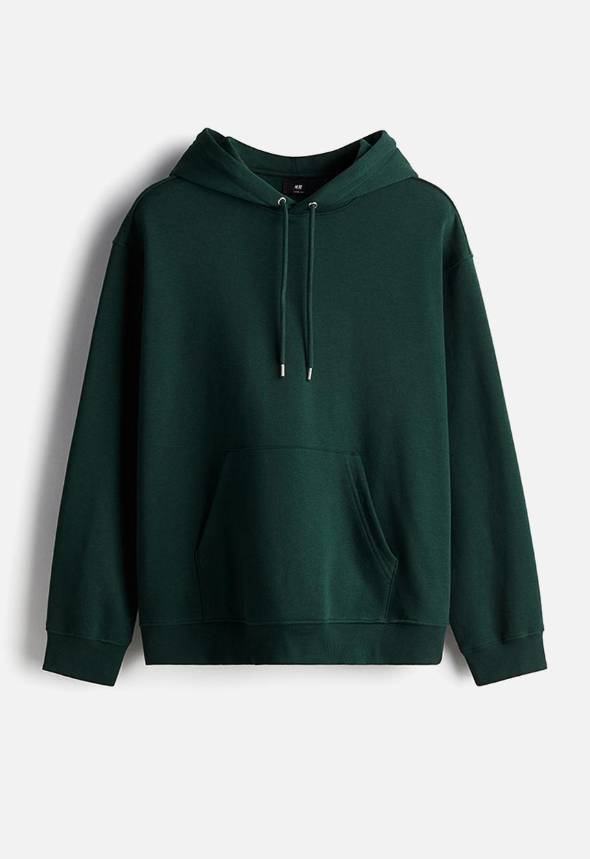 H&M - Loose fit hoodie - forest green