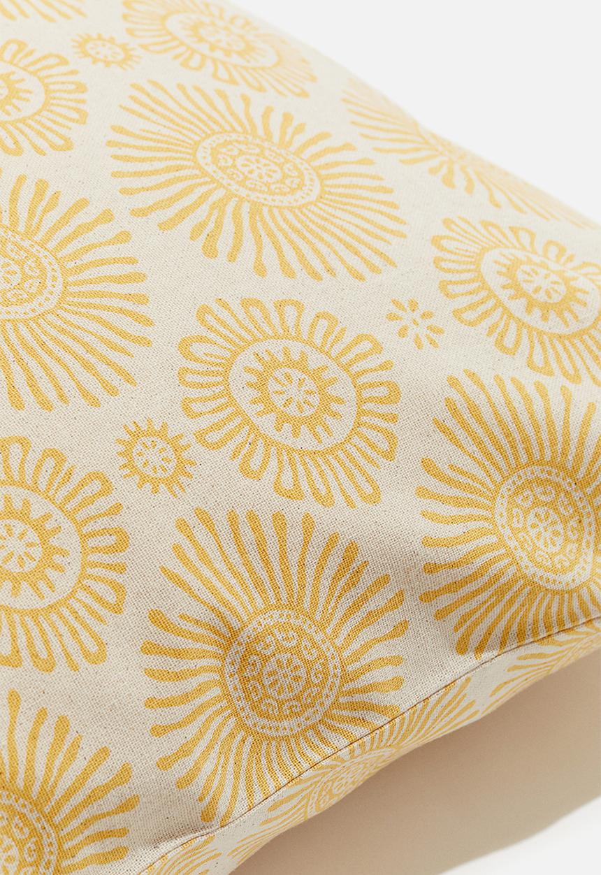 H&M - Patterned cushion cover - yellow floral 