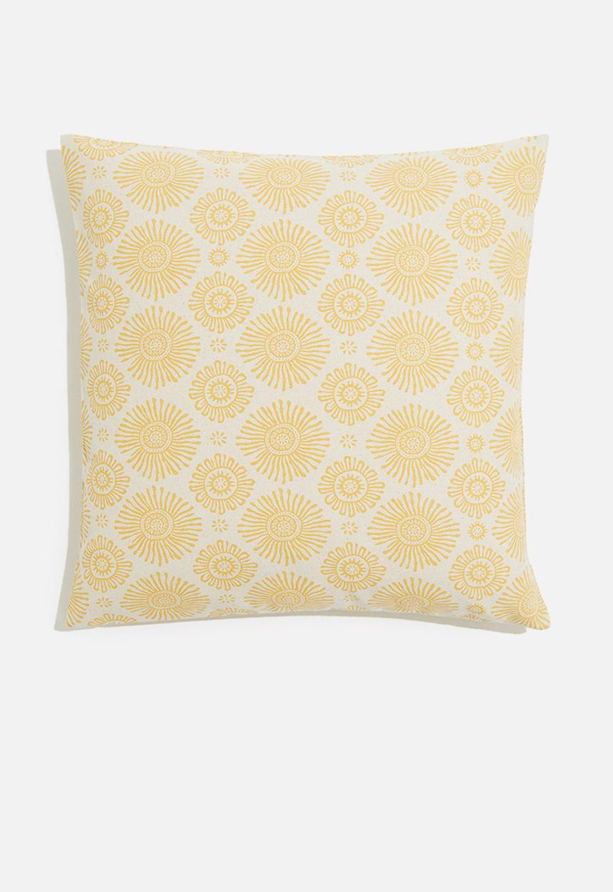 H&M - Patterned cushion cover - yellow floral 