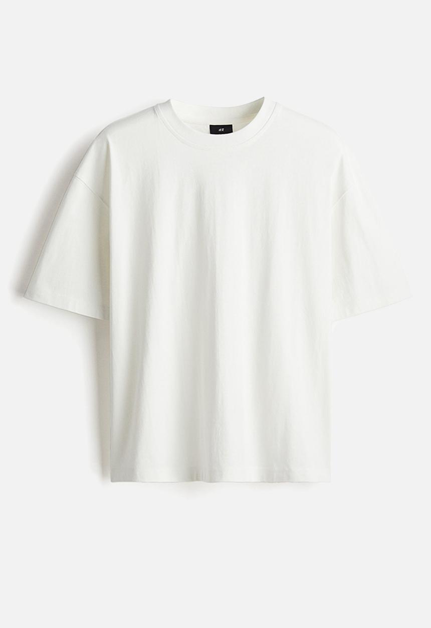H&M - Oversized fit cotton T-shirt - white