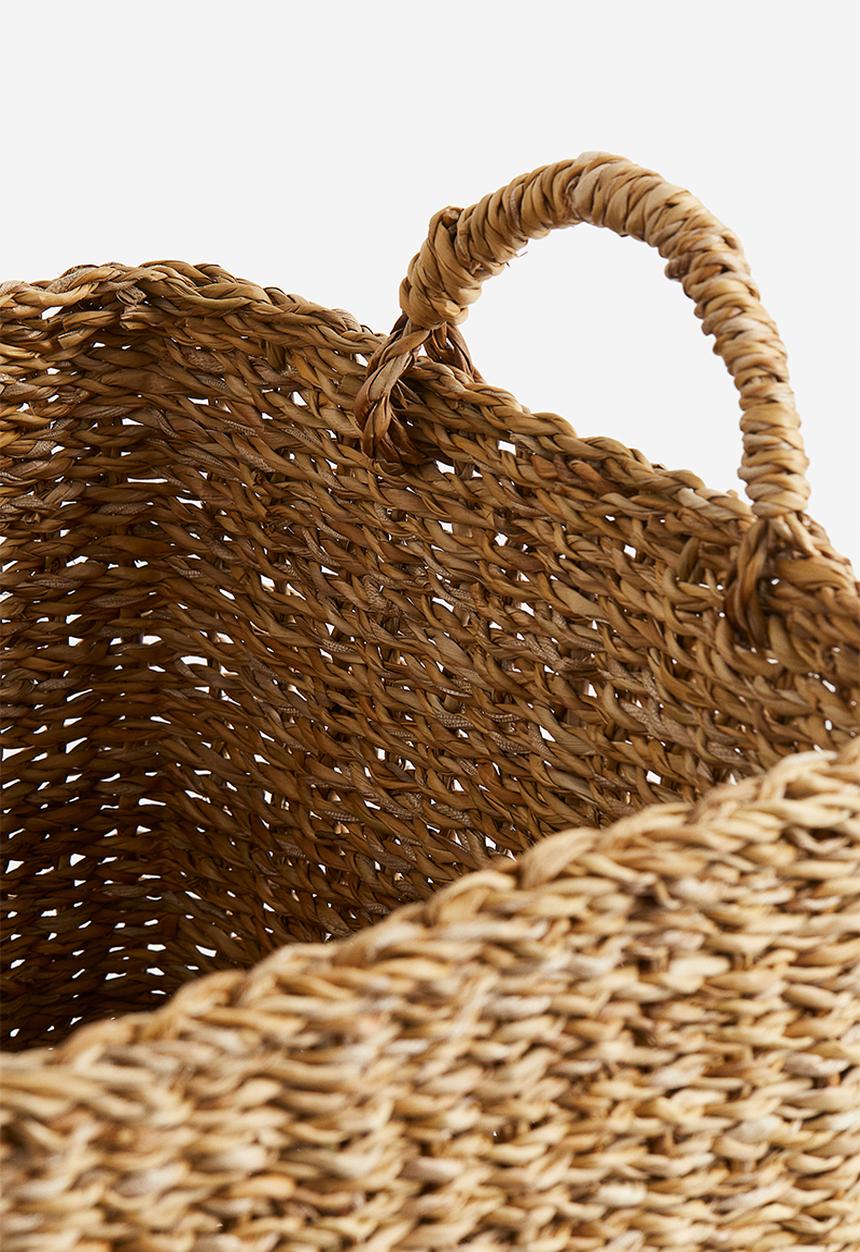 H&M - Large braided storage basket - beige