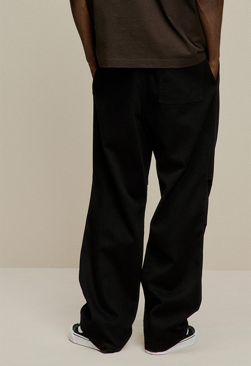 H&M - Loose fit twill trousers - black