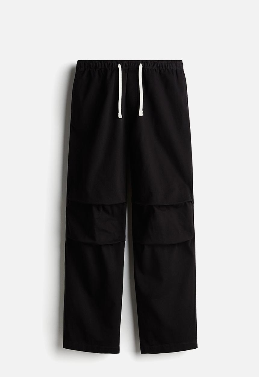 H&M - Loose fit twill trousers - black