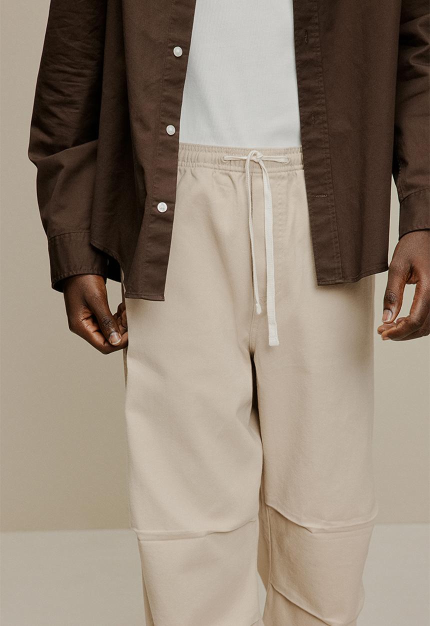 H&M - Loose fit twill trousers - beige