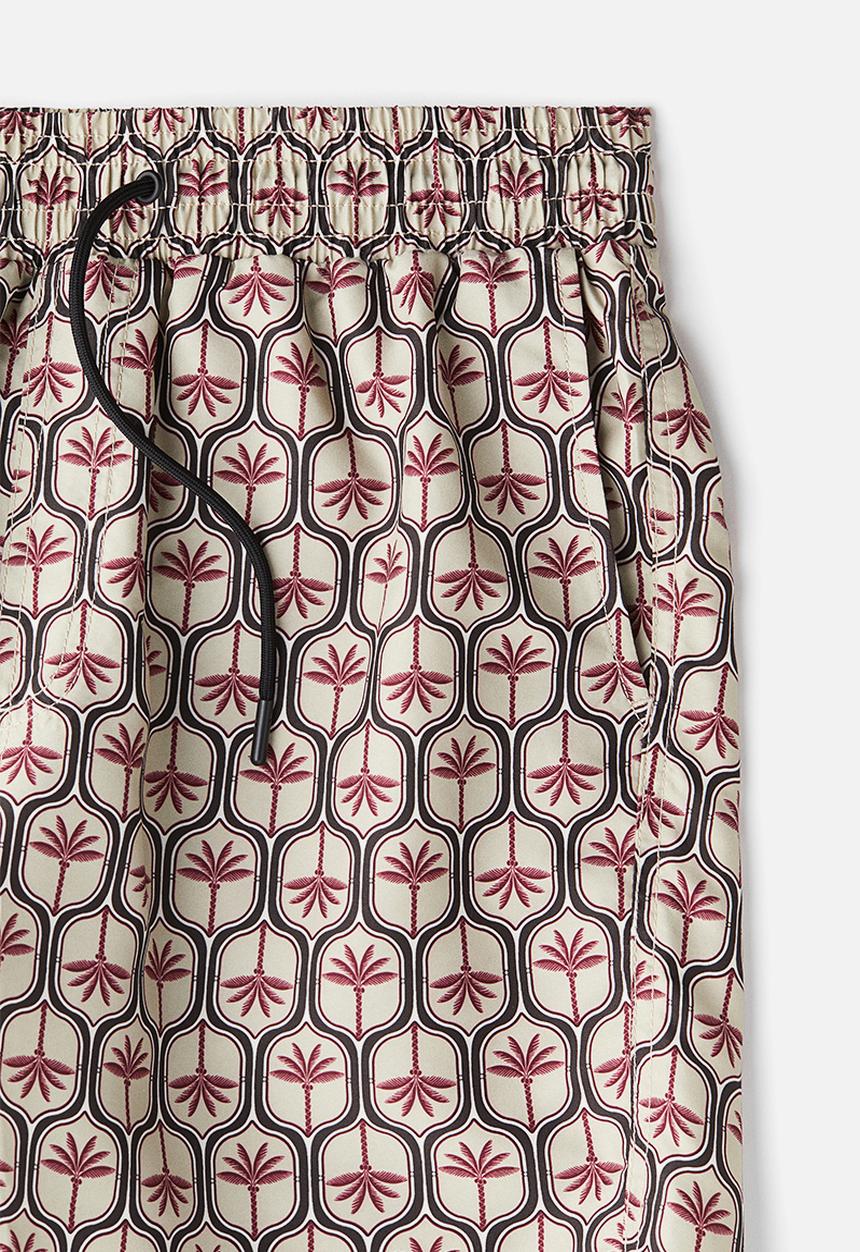 H&M - Patterned swim shorts - beige & palm trees 