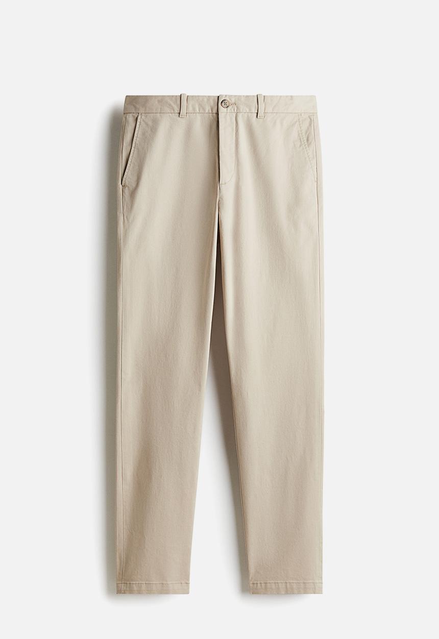 H&M - Slim fit cotton chinos - beige