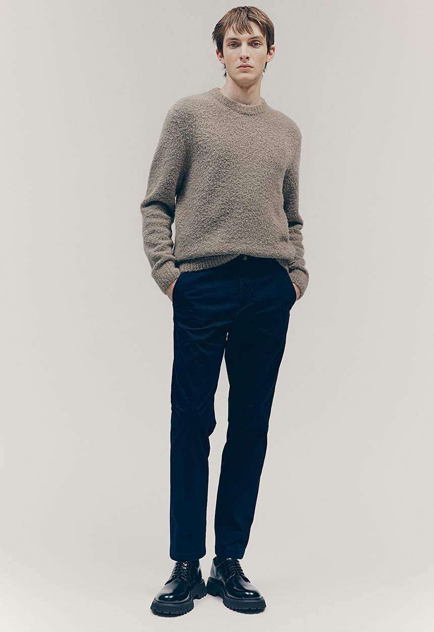 H&M - Slim fit cotton chinos - navy blue