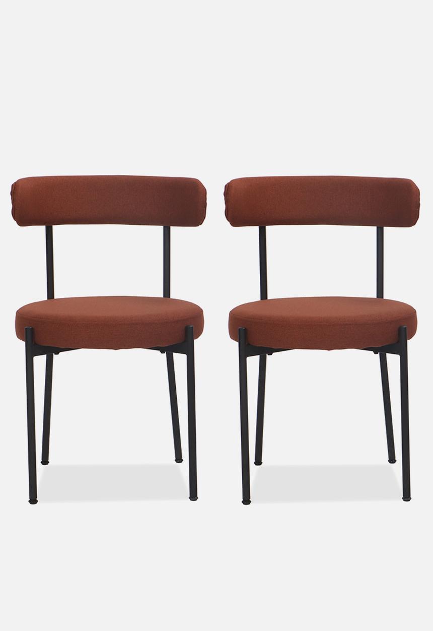 Sixth Floor - Anna woven dining chair set of 2- rust