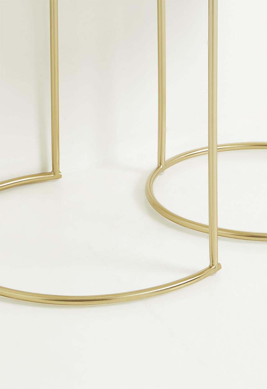 Sixth Floor - Arian marble nested side tables - natural