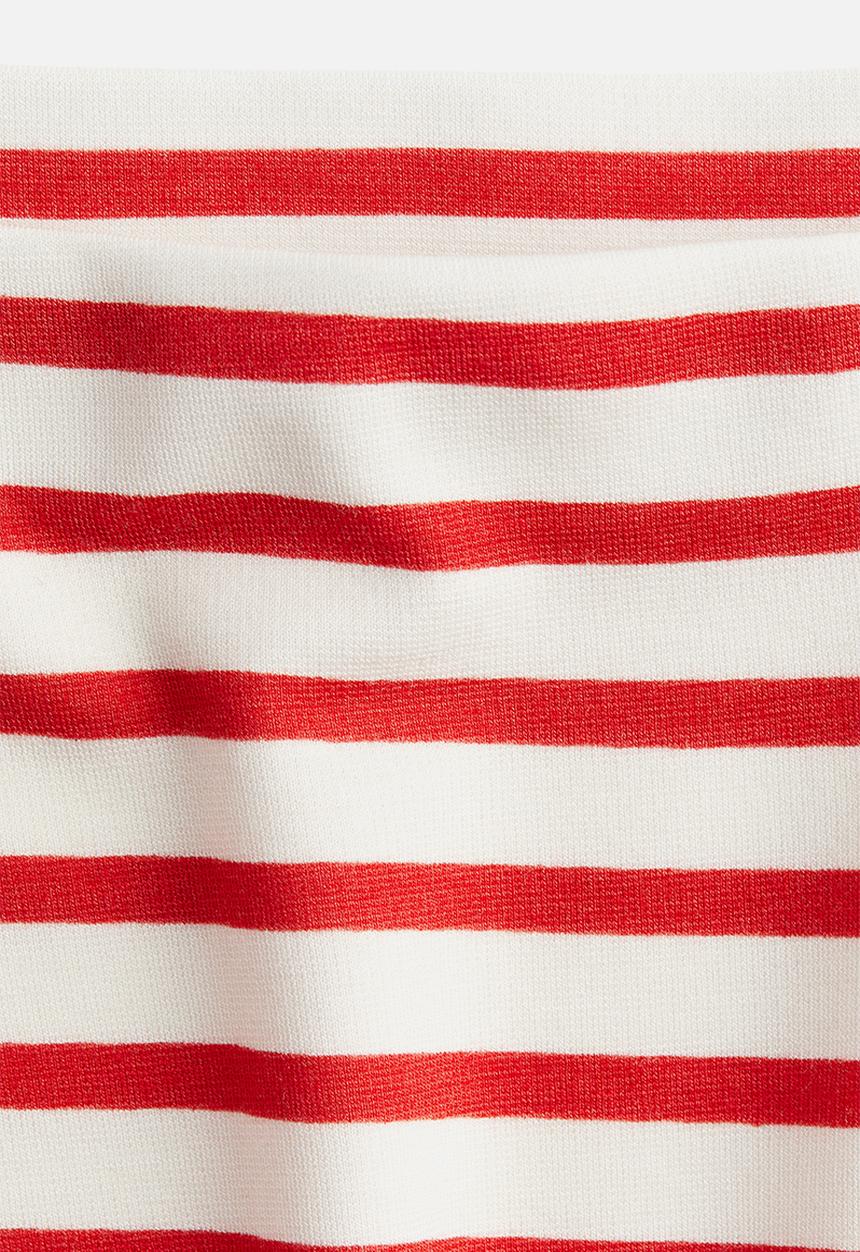 H&M - Off-the-shoulder jersey top - white/red striped