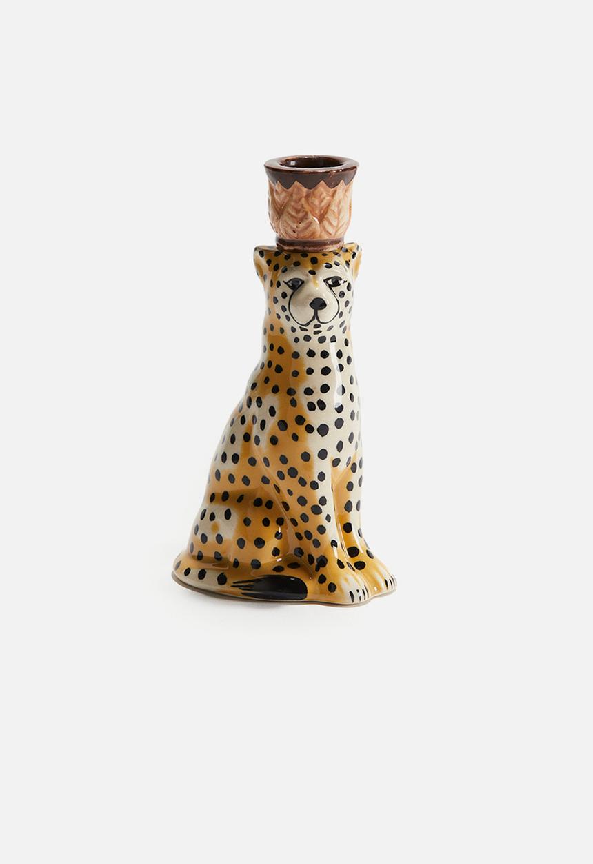 H&M - Cheetah candlestick - beige cheetah