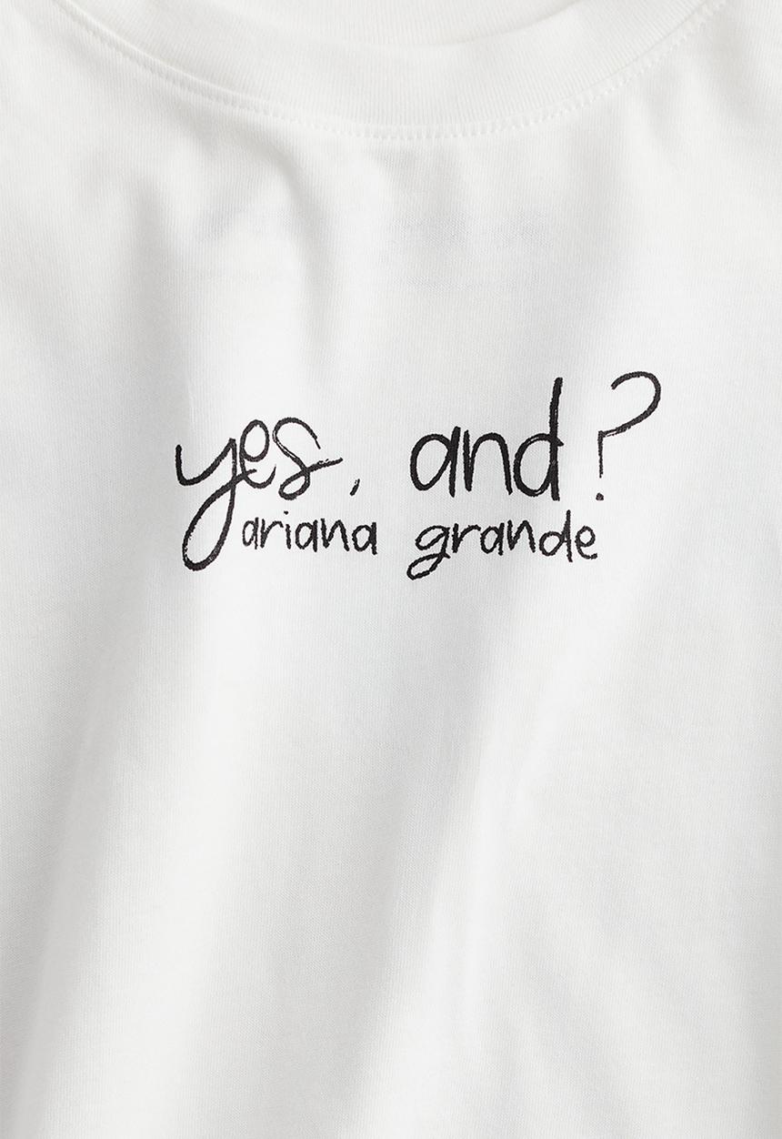 H&M - Oversized printed T-shirt - white ariana grande