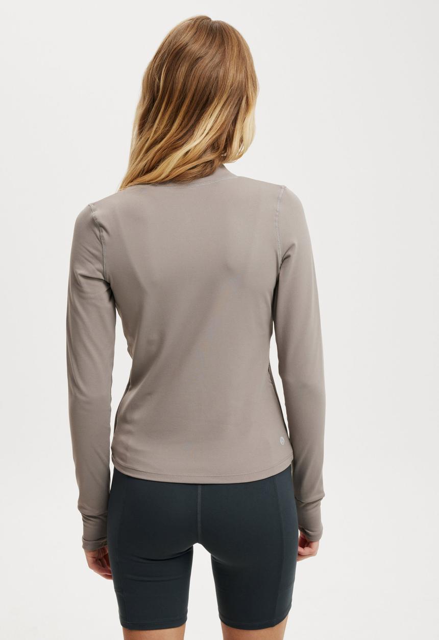 Cotton On - Active Core Zip Through Long Sleeve - All spice