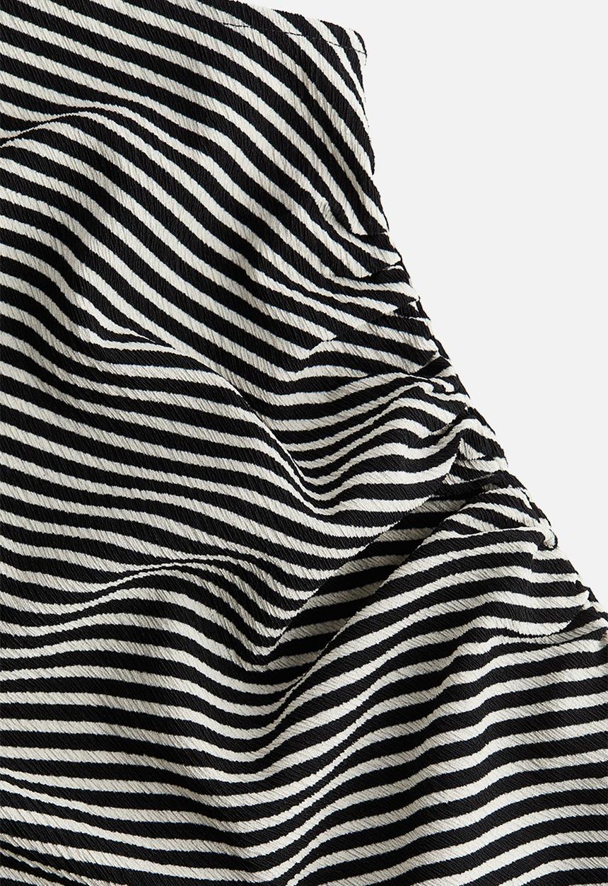 H&M - Draped vest top - black/striped