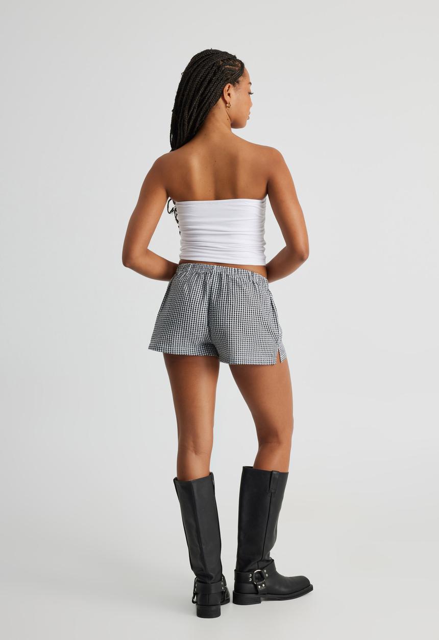 Factorie - Kiah Woven Short - Black Check
