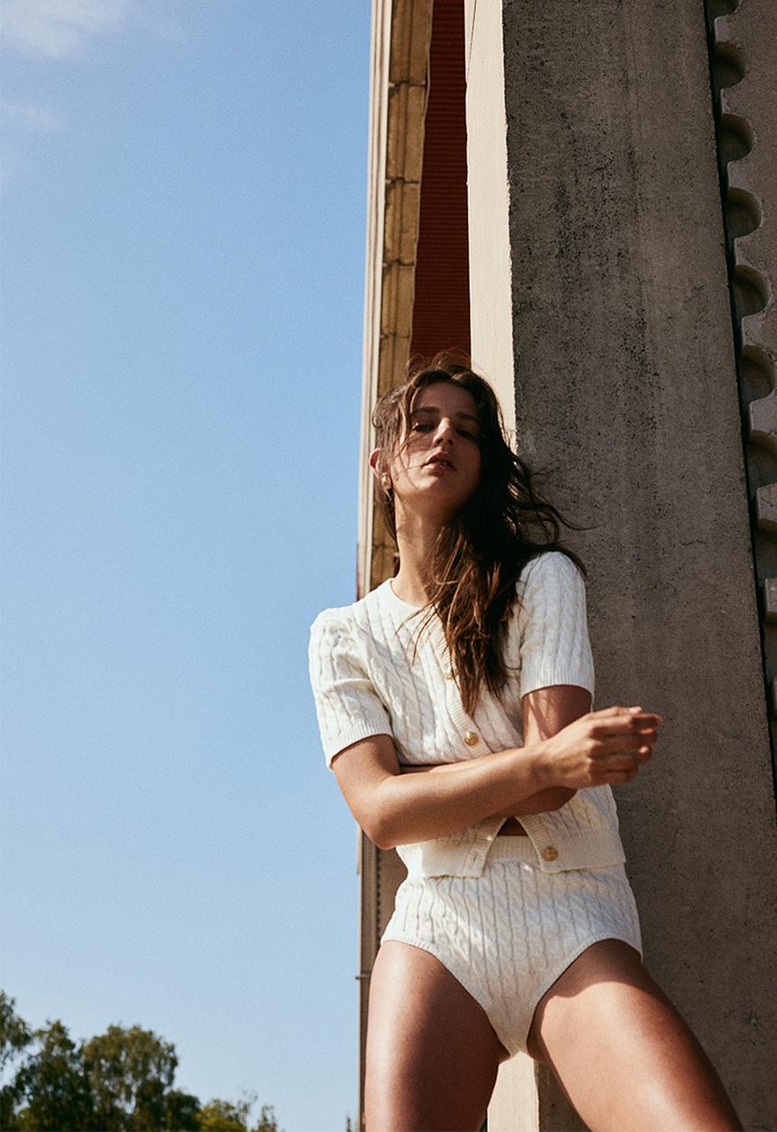H&M - Cable-knit cardigan - cream