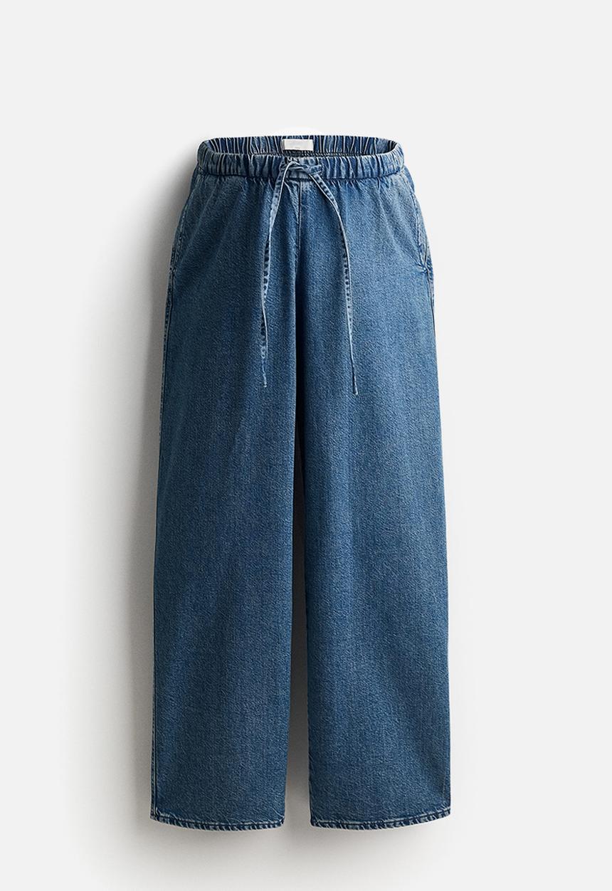 H&M - Mama denim pull-on trousers - denim blue