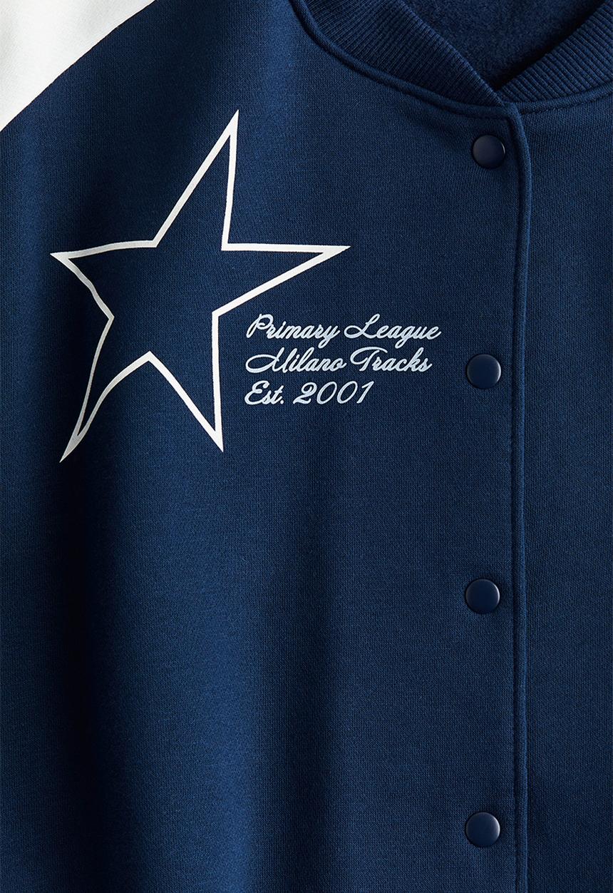H&M - Oversized baseball jacket - dark blue block-coloured