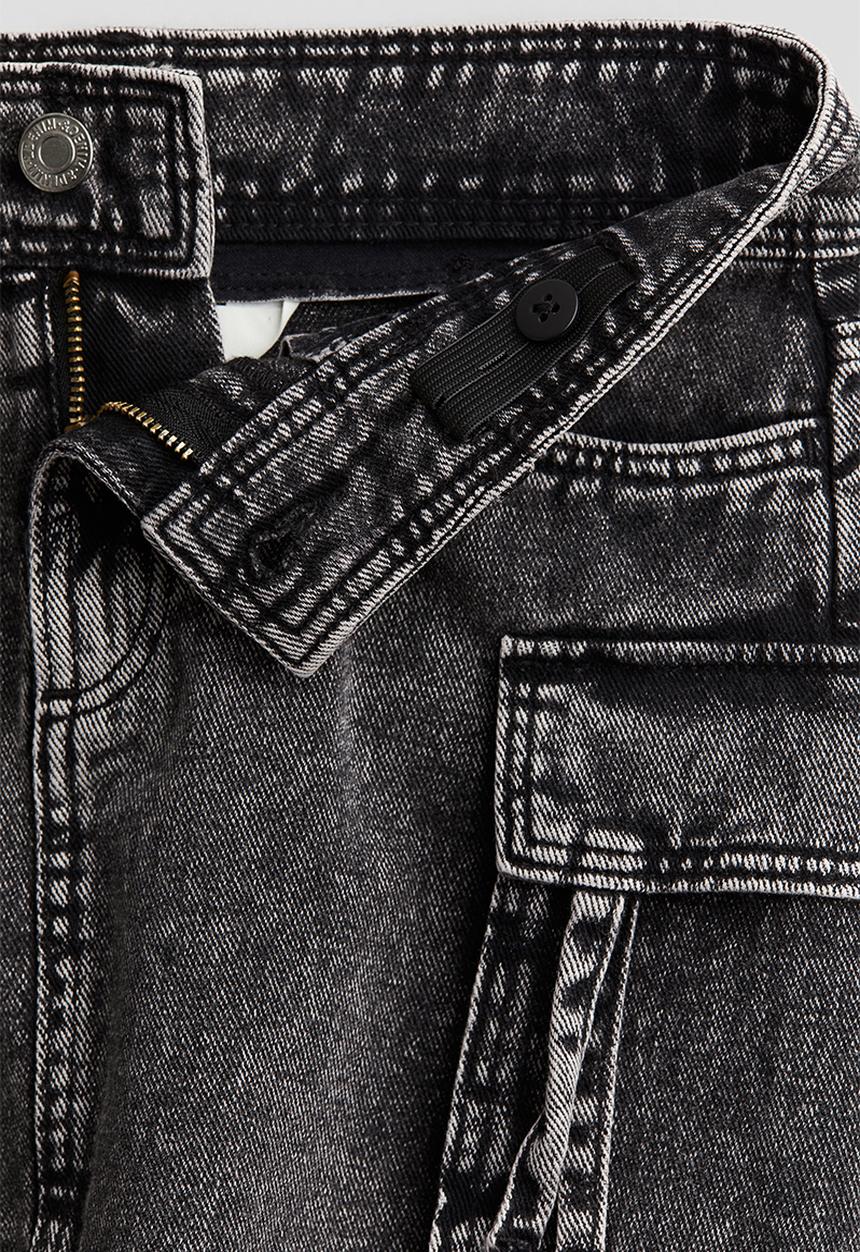 H&M - Cargo-style twill skirt - denim grey