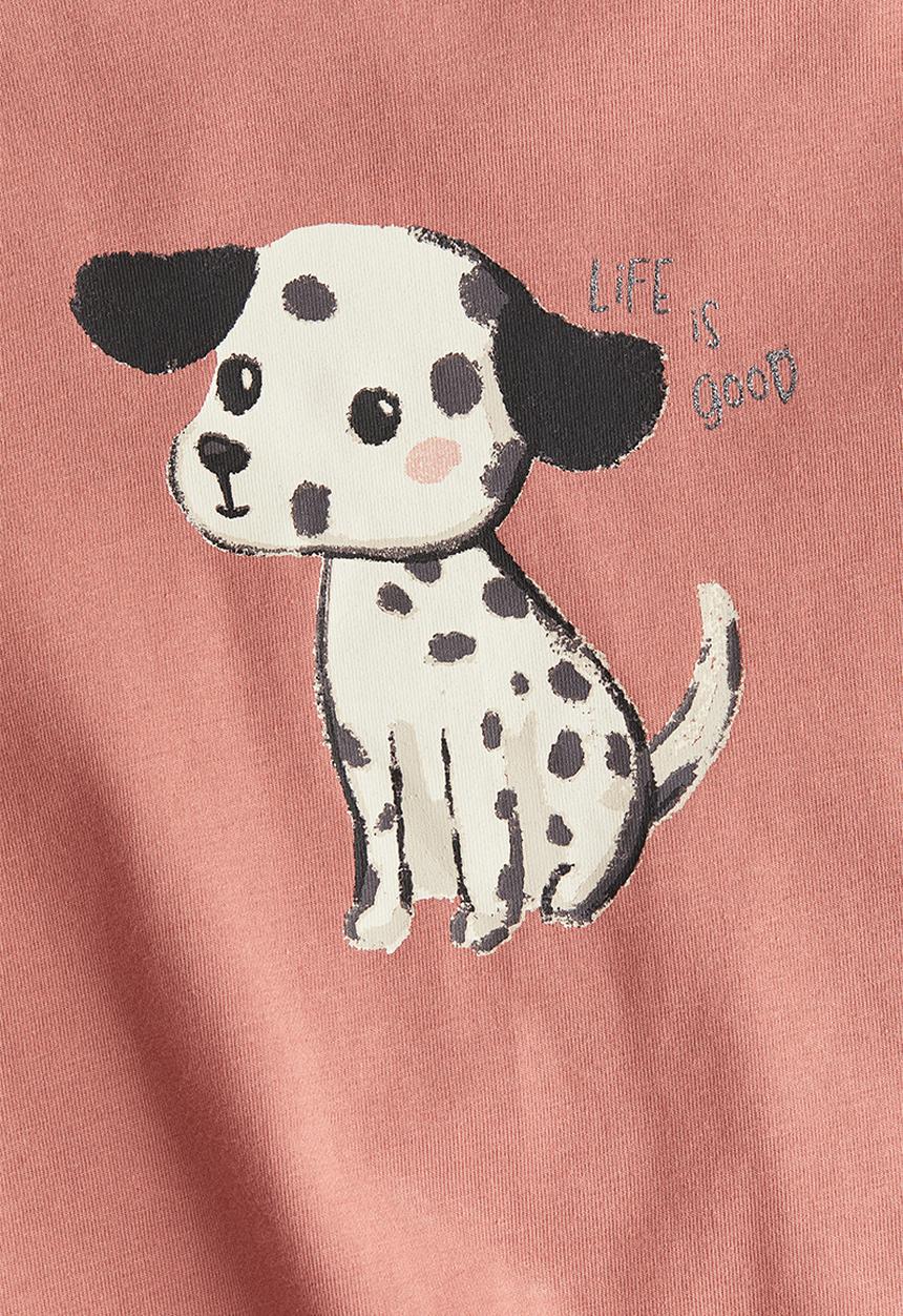 H&M - Printed jersey top - light rust red/dog