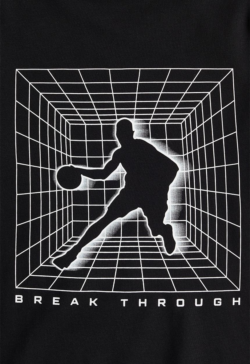 H&M - Printed cotton T-shirt - black break through