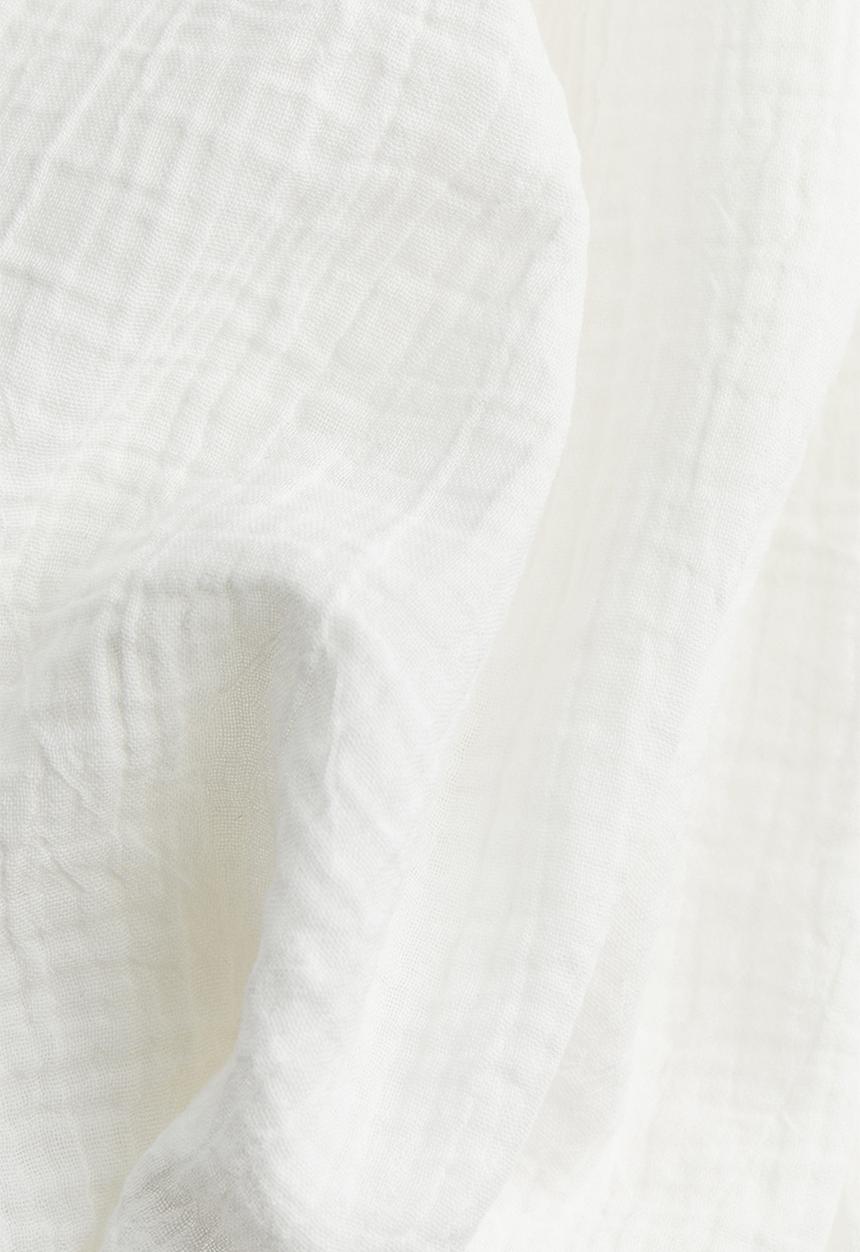 H&M - Frill-trimmed cotton dress - white