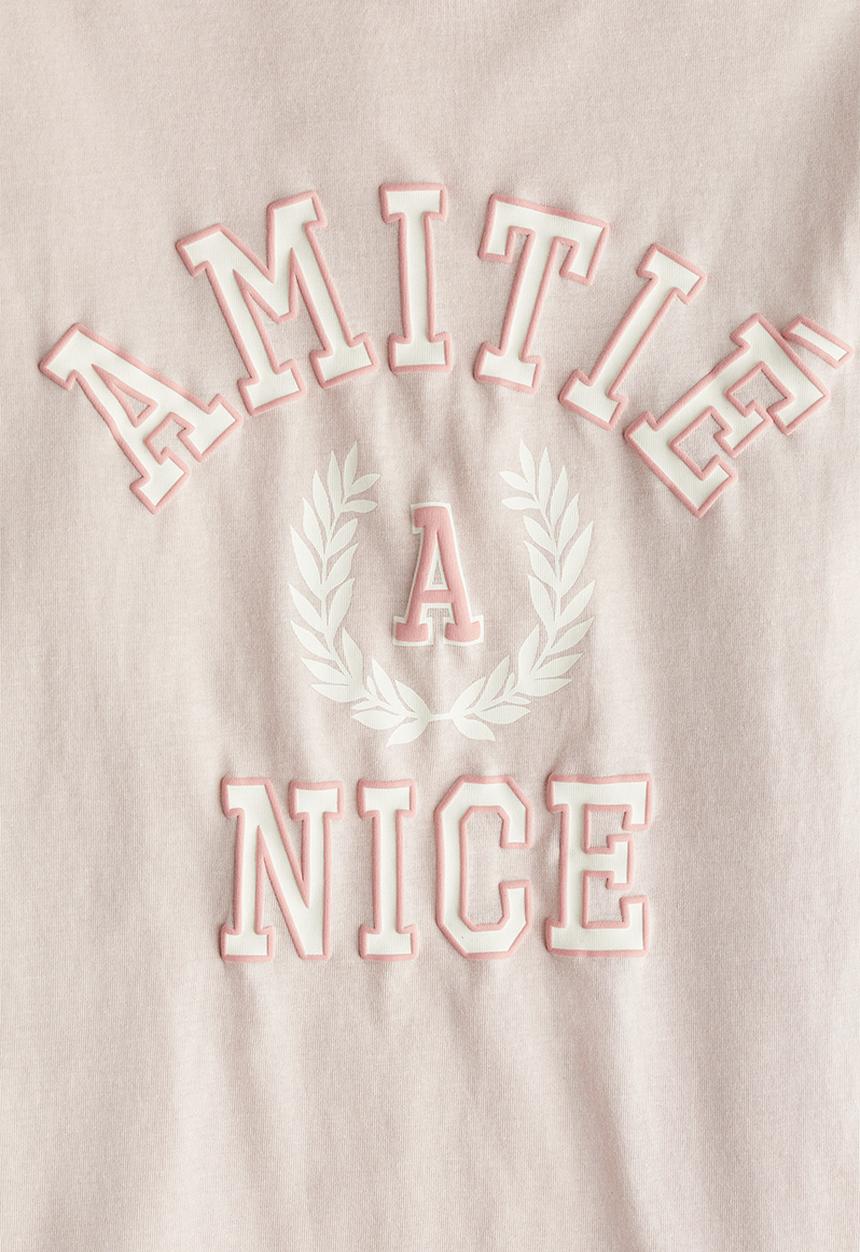 H&M - Oversized print-motif T-shirt - light pink 
