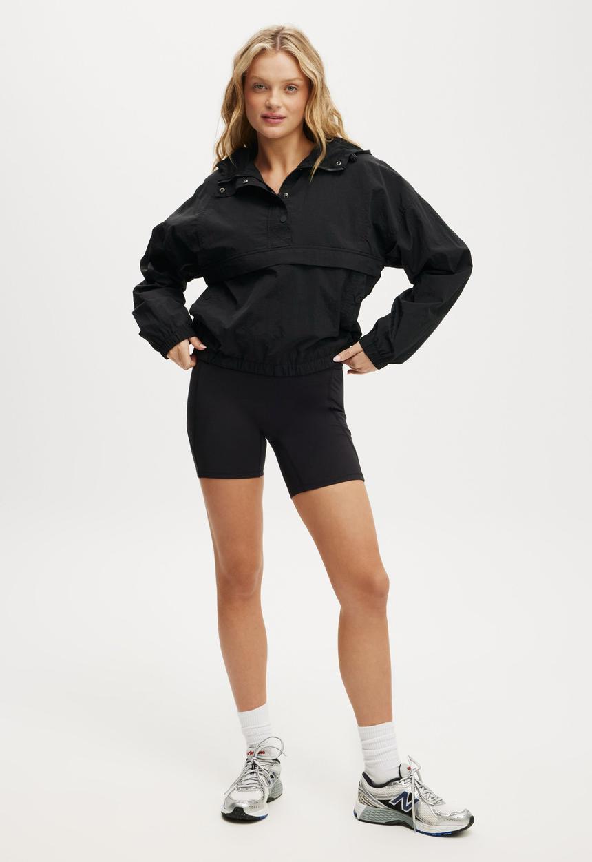 Cotton On - Tempo Half Zip Panelled Anorak - Black