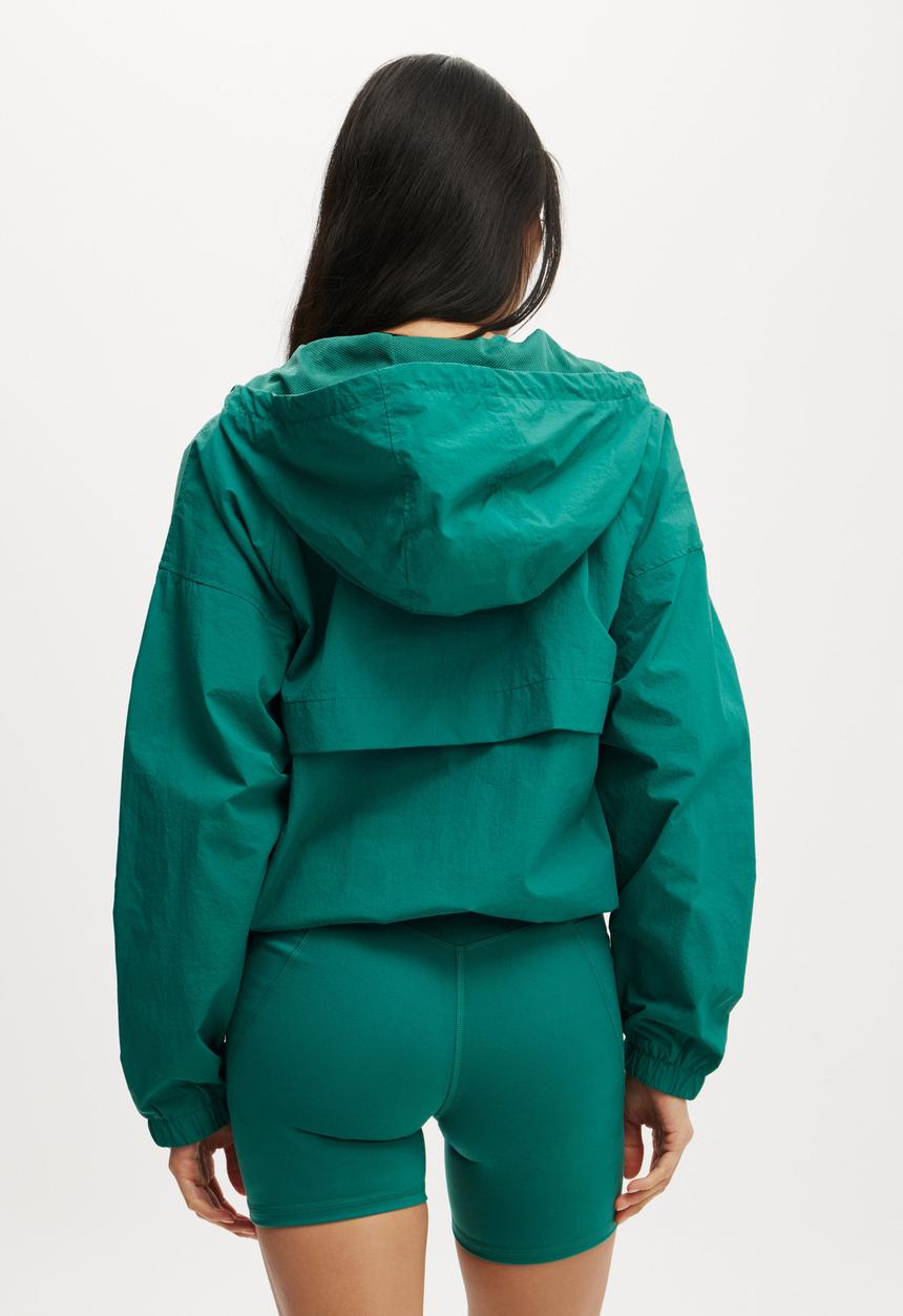 Cotton On - Tempo Half Zip Panelled Anorak - Alpine Green