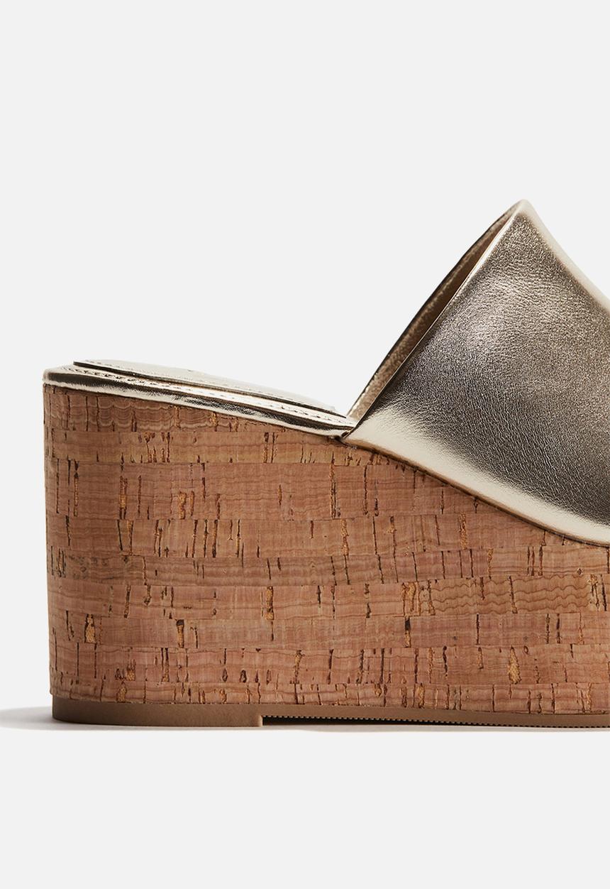 H&M - Wedge-heeled sandals - gold-coloured