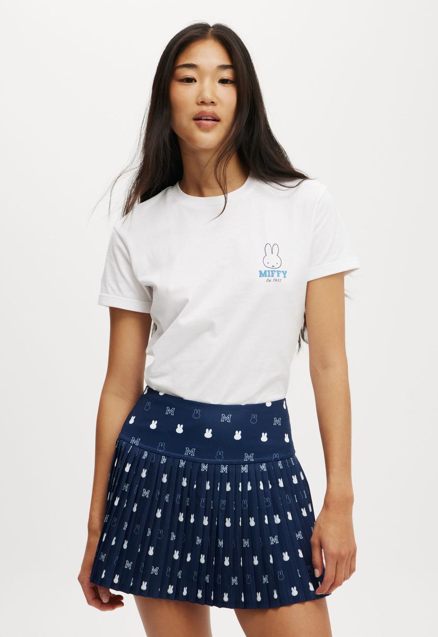 Cotton On - Shaped Pleated Skirt - Lcn Miffy Heritage Blue