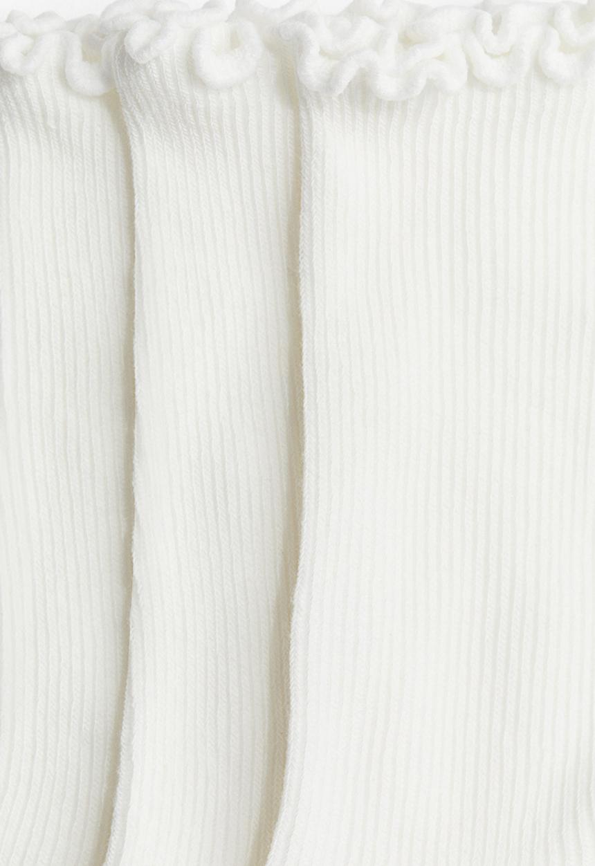 H&M - 5-pack rib-knit socks - white