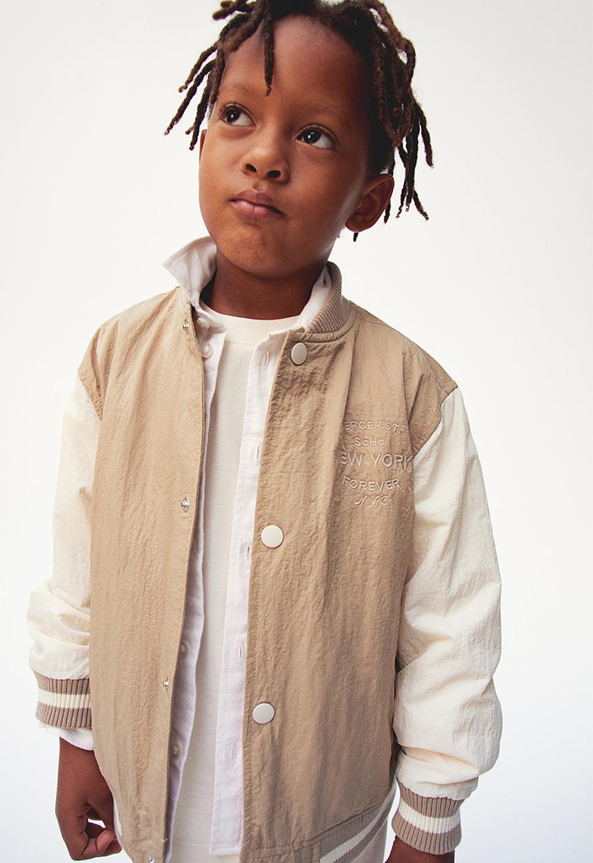 H&M - Nylon baseball jacket - beige