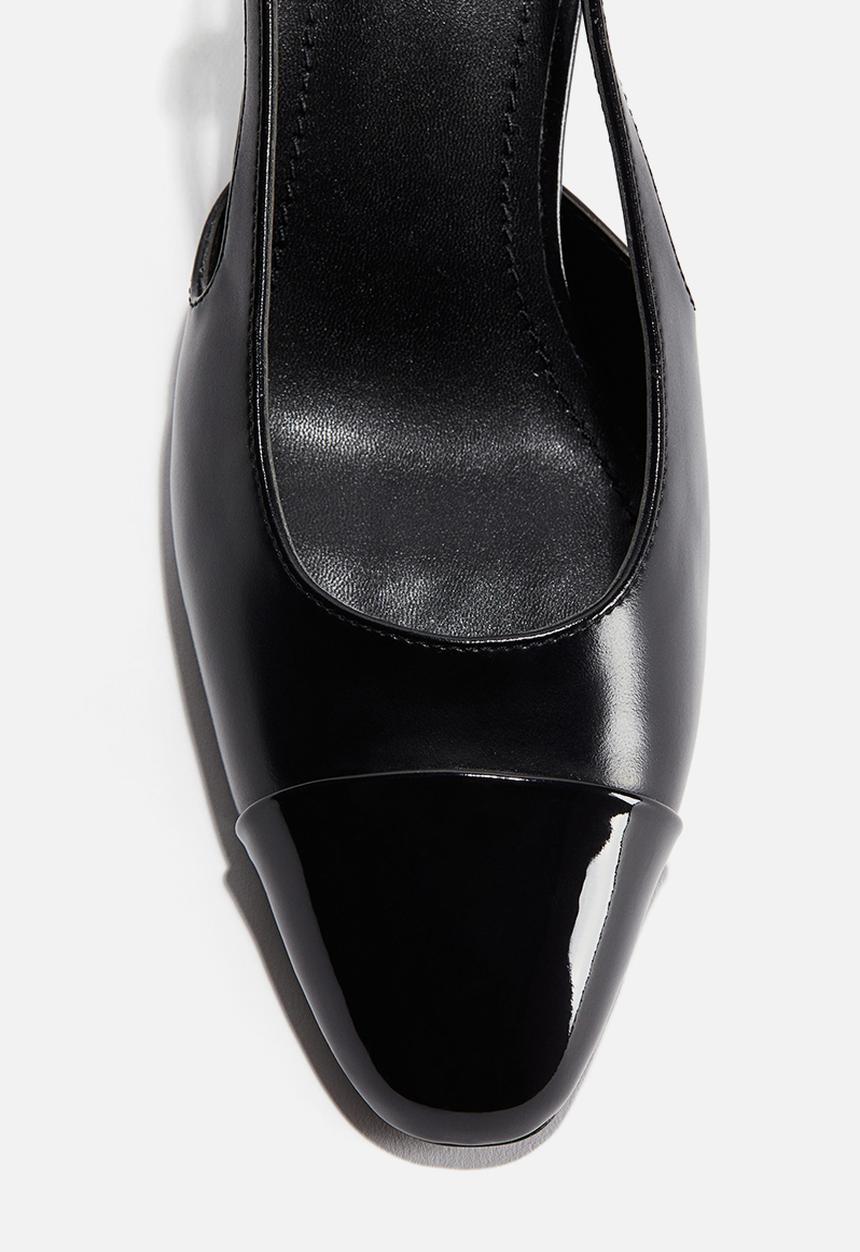 H&M - Block-heeled slingbacks - black