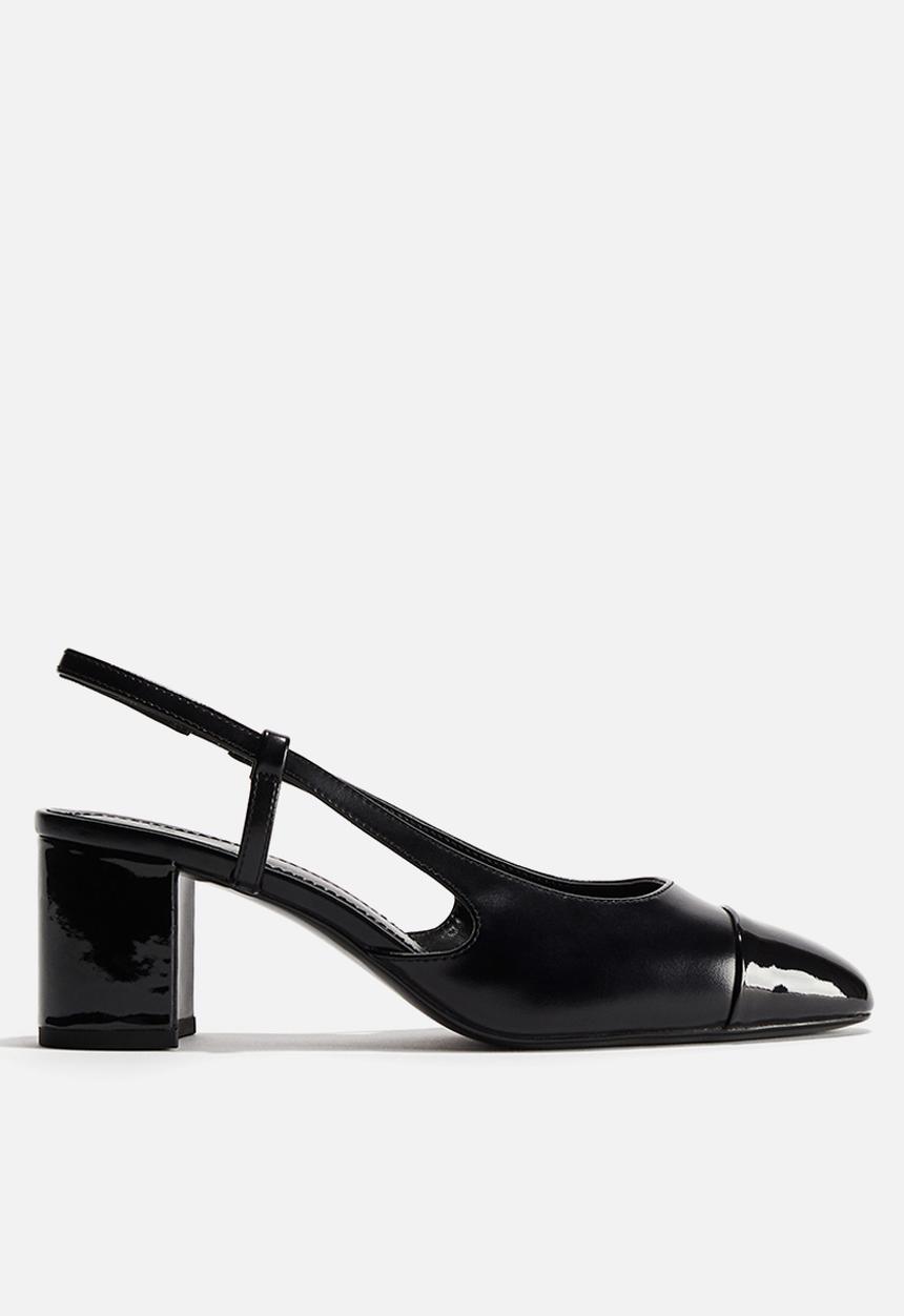 H&M - Block-heeled slingbacks - black