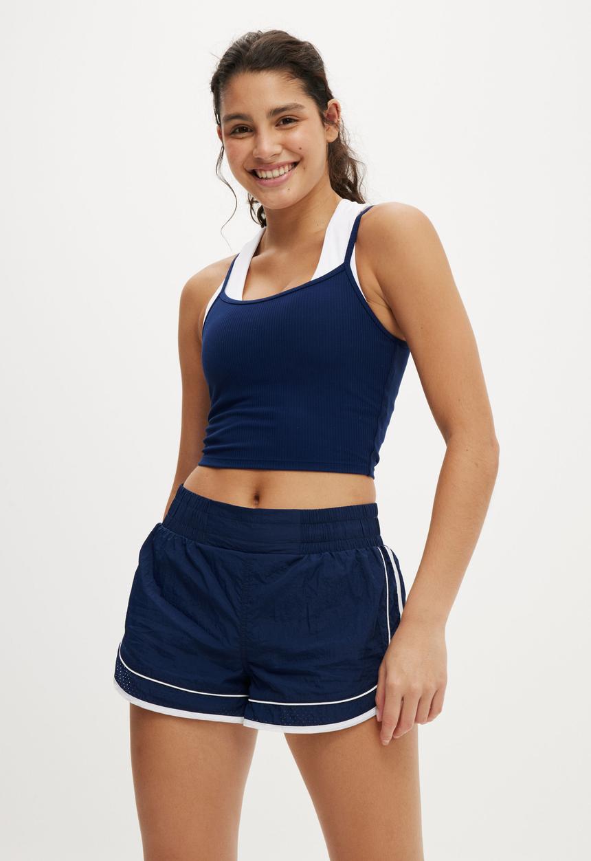 Cotton On - Rib Graphic Tank - Heritage Blue