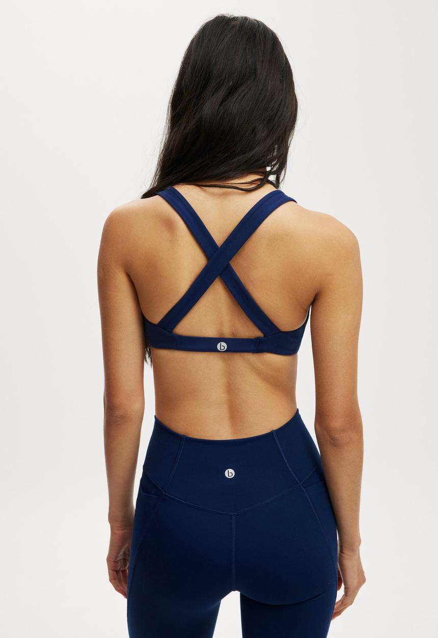 Cotton On - Ultra Soft Curved Hem Crop - Heritage Blue