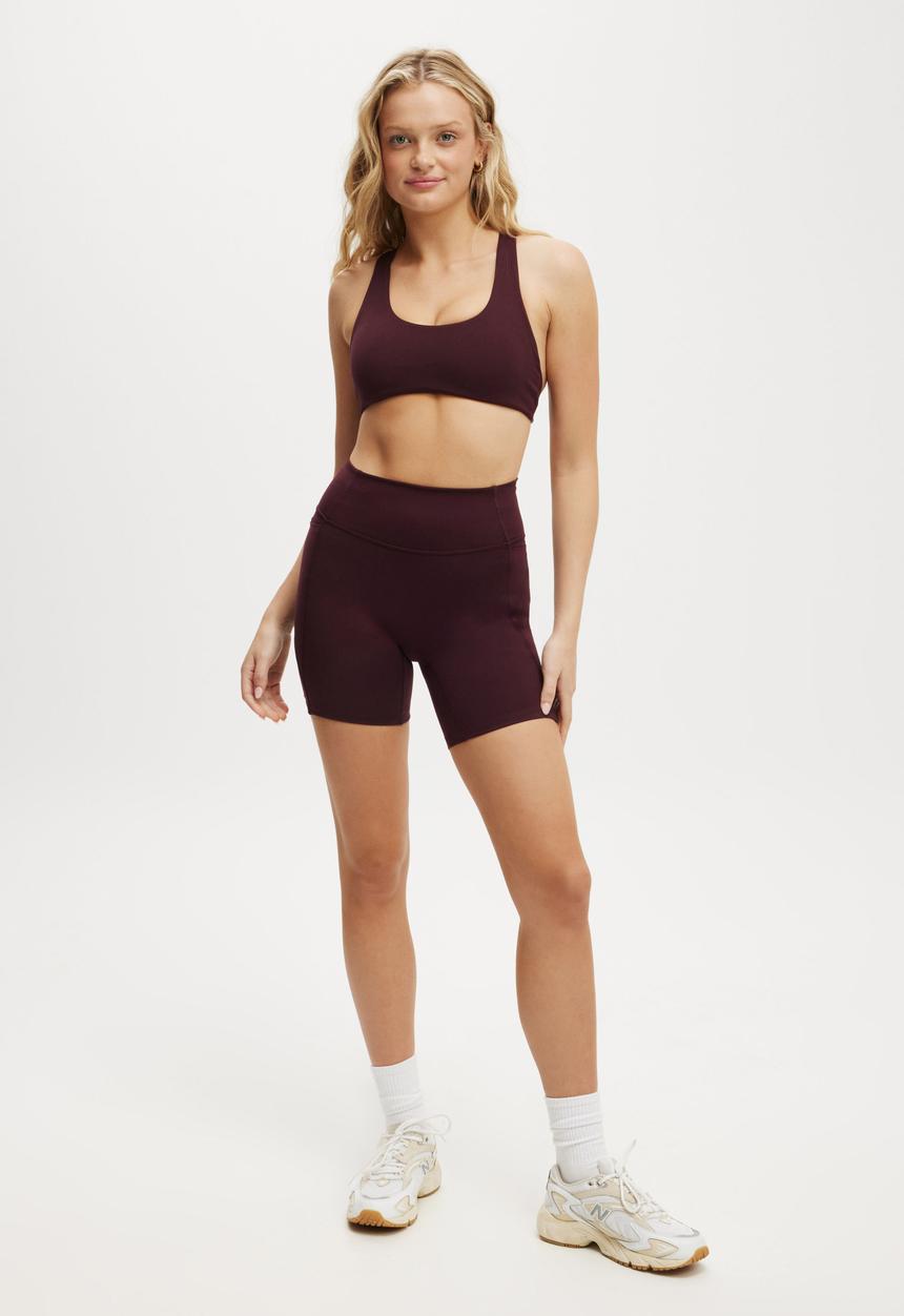 Cotton On - Ultra Soft Curved Hem Crop - Dark Oak