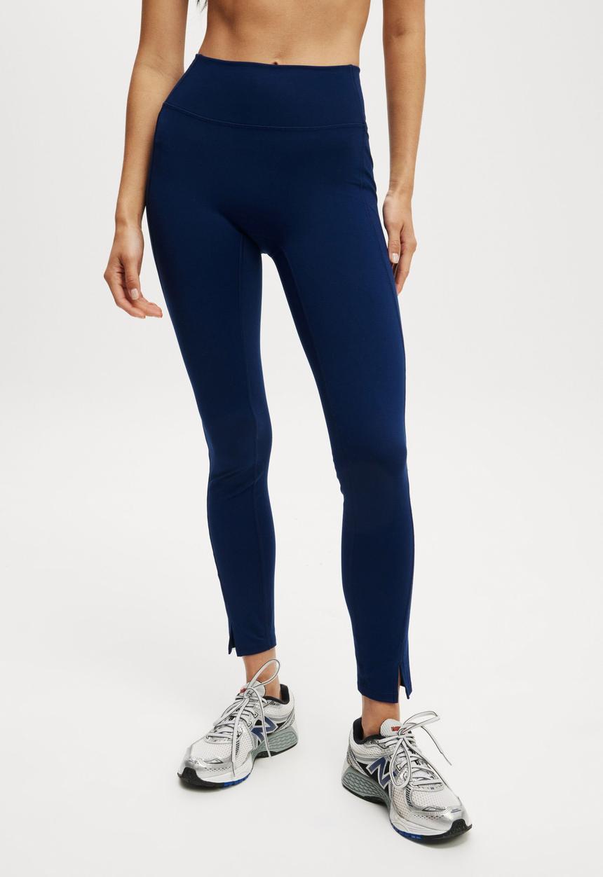 Cotton On - Ultra Soft Side Pocket Full Length Tight - Heritage Blue