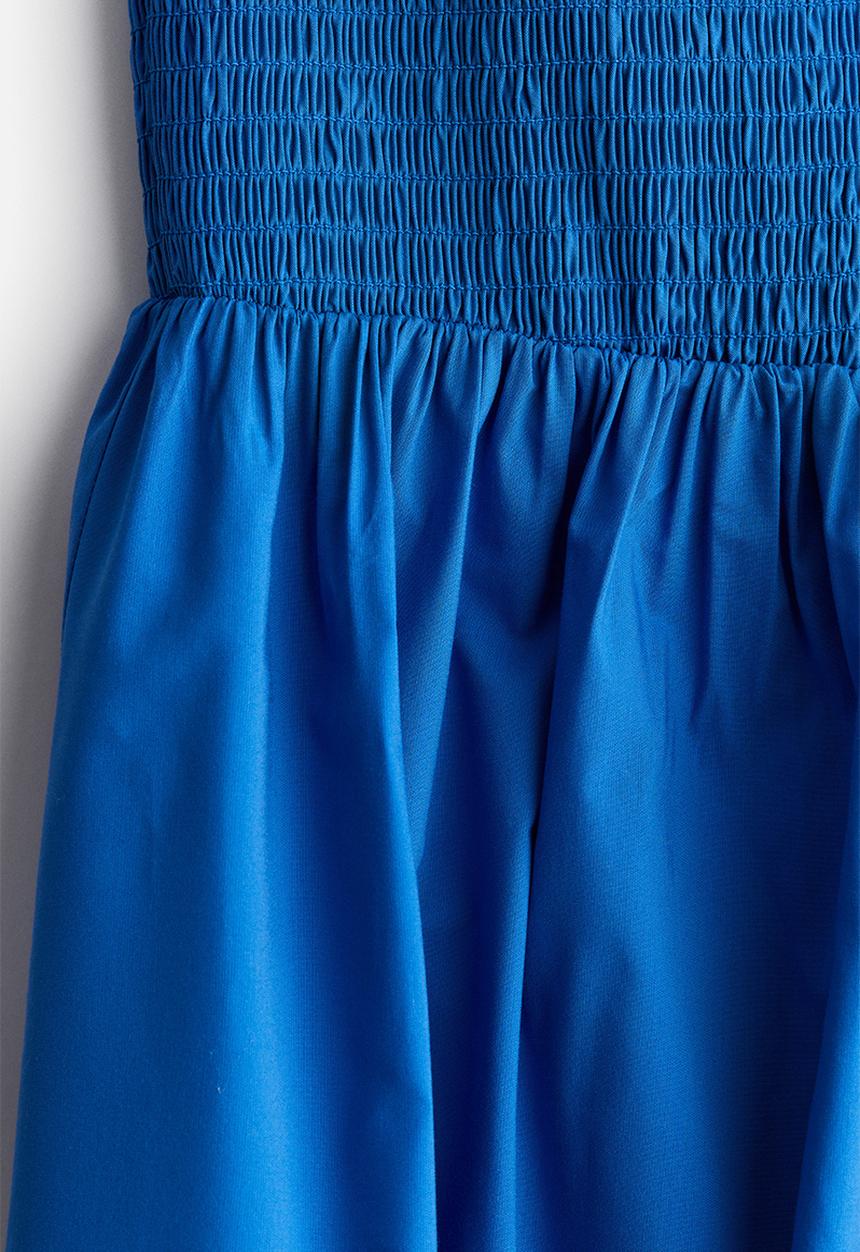 H&M - Smocked off-the-shoulder dress - bright blue